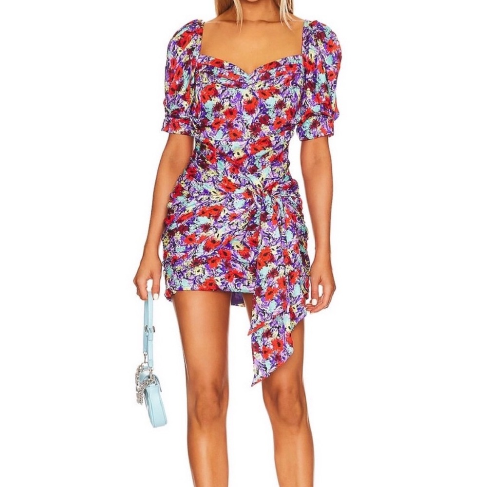 For Love And Lemons Colorful Floral Mini Dress